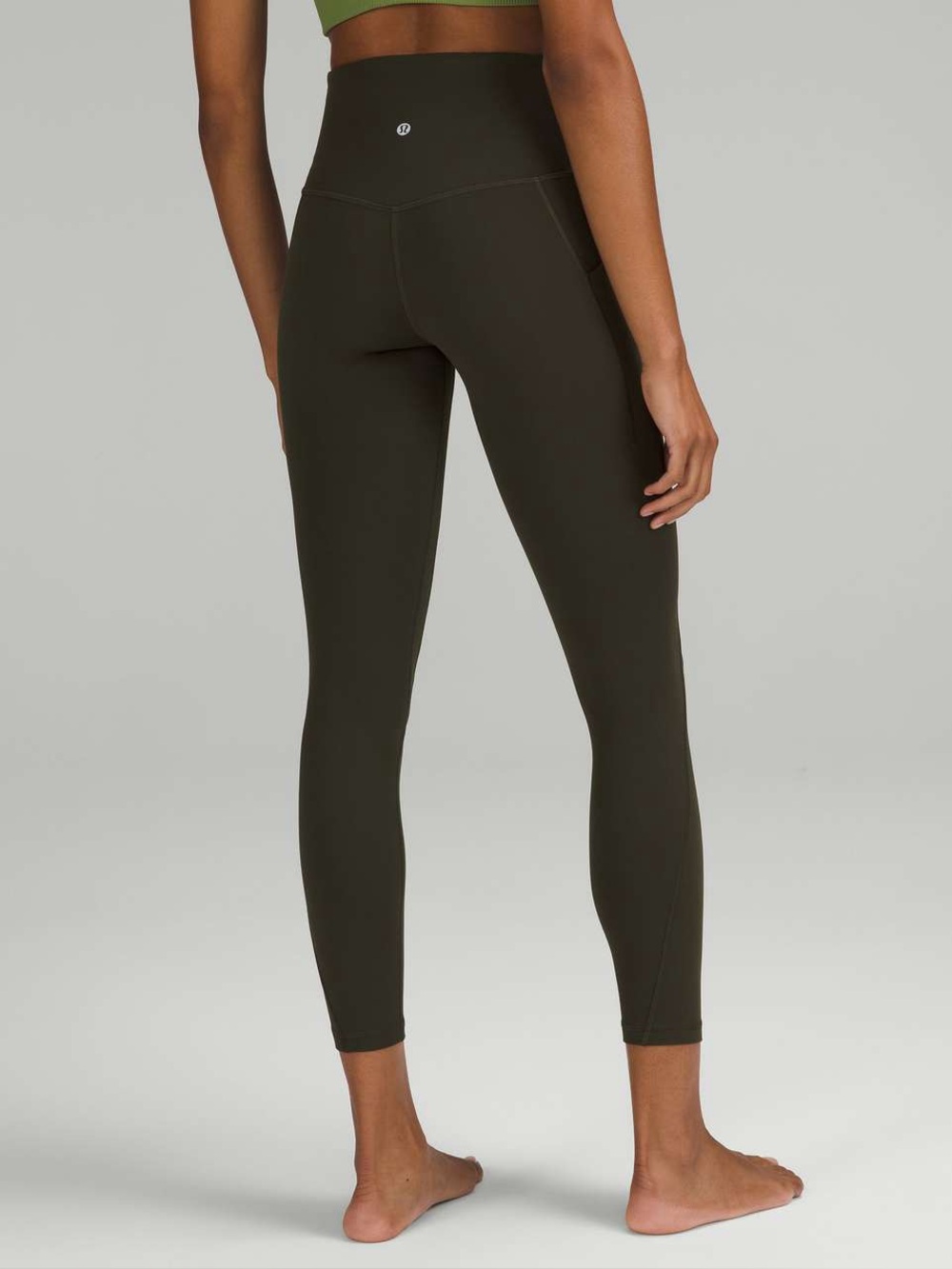 Lululemon Align High-Rise Leggings With Pockets in Dark Olive - 25" - Size 2